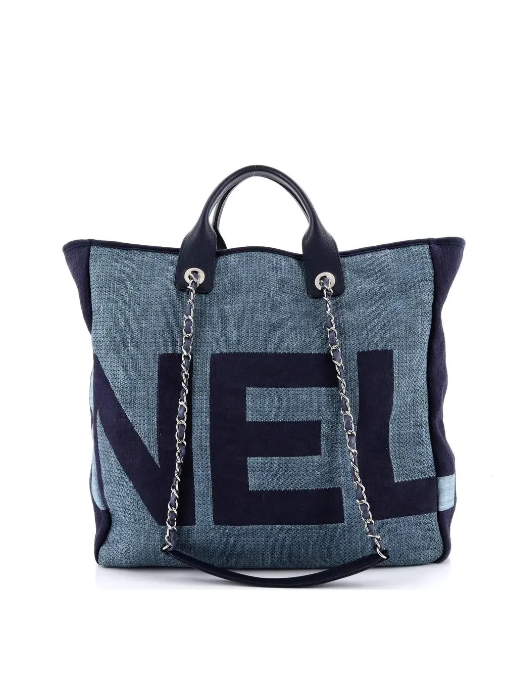 Chanel Deauville Logo Shopping Tote #290777C36B